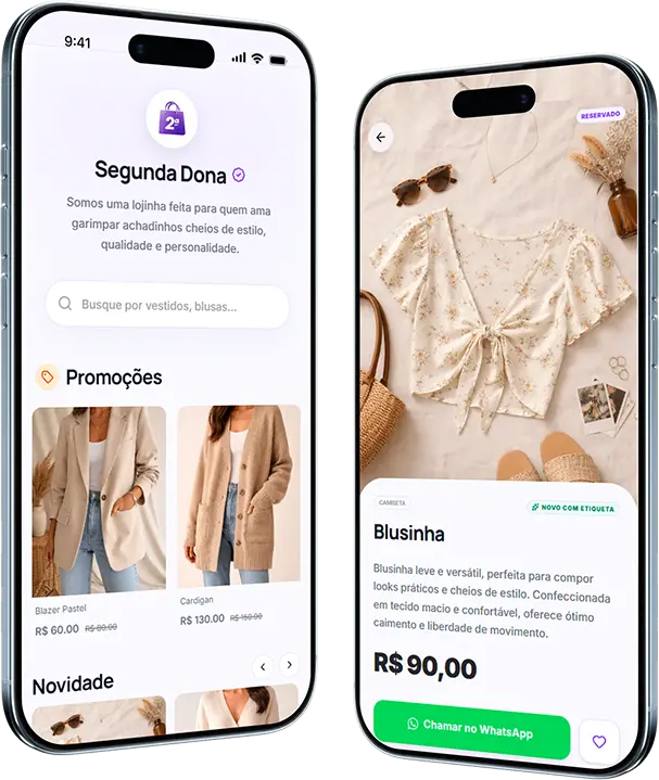 Mockup da vitrine da loja